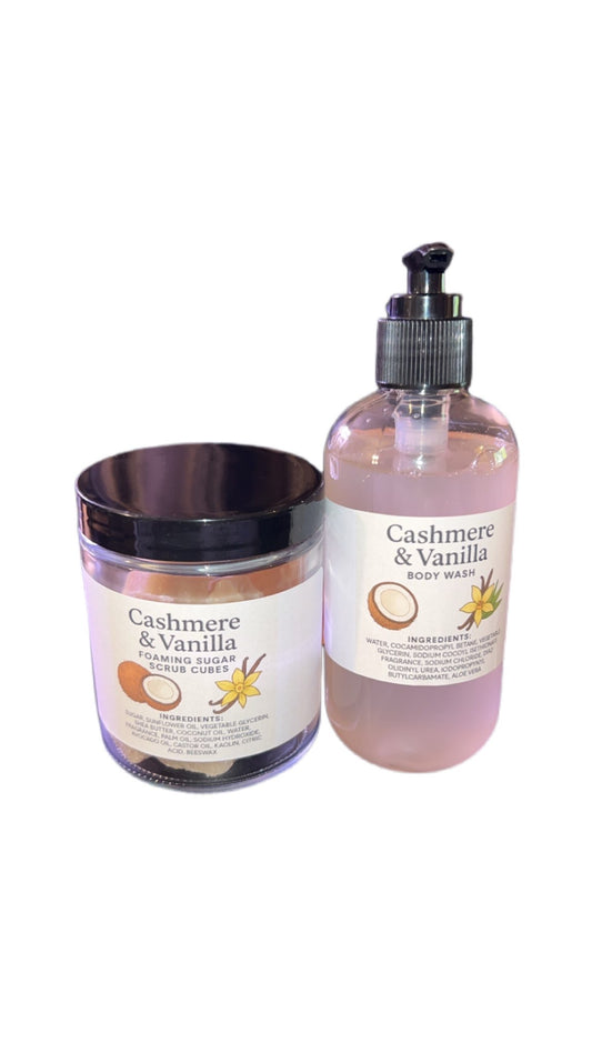 Cashmere & Vanilla Body Wash/ Sugar Scrub Cubes