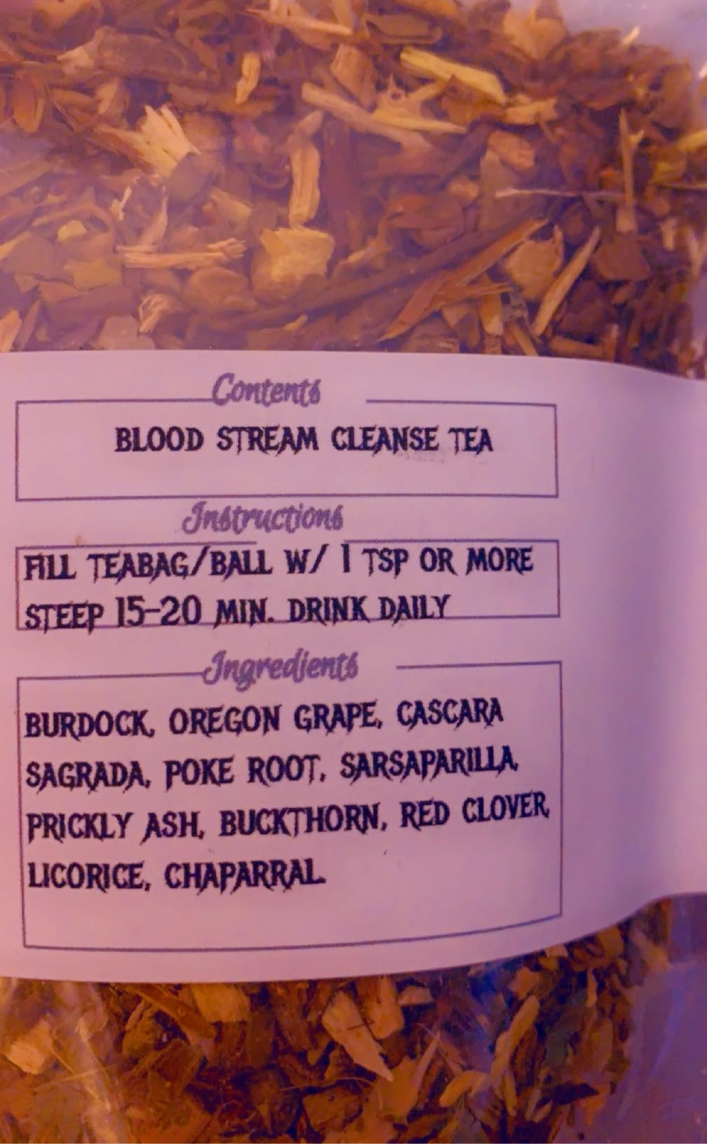 Blood Stream Cleanse Herbal Tea